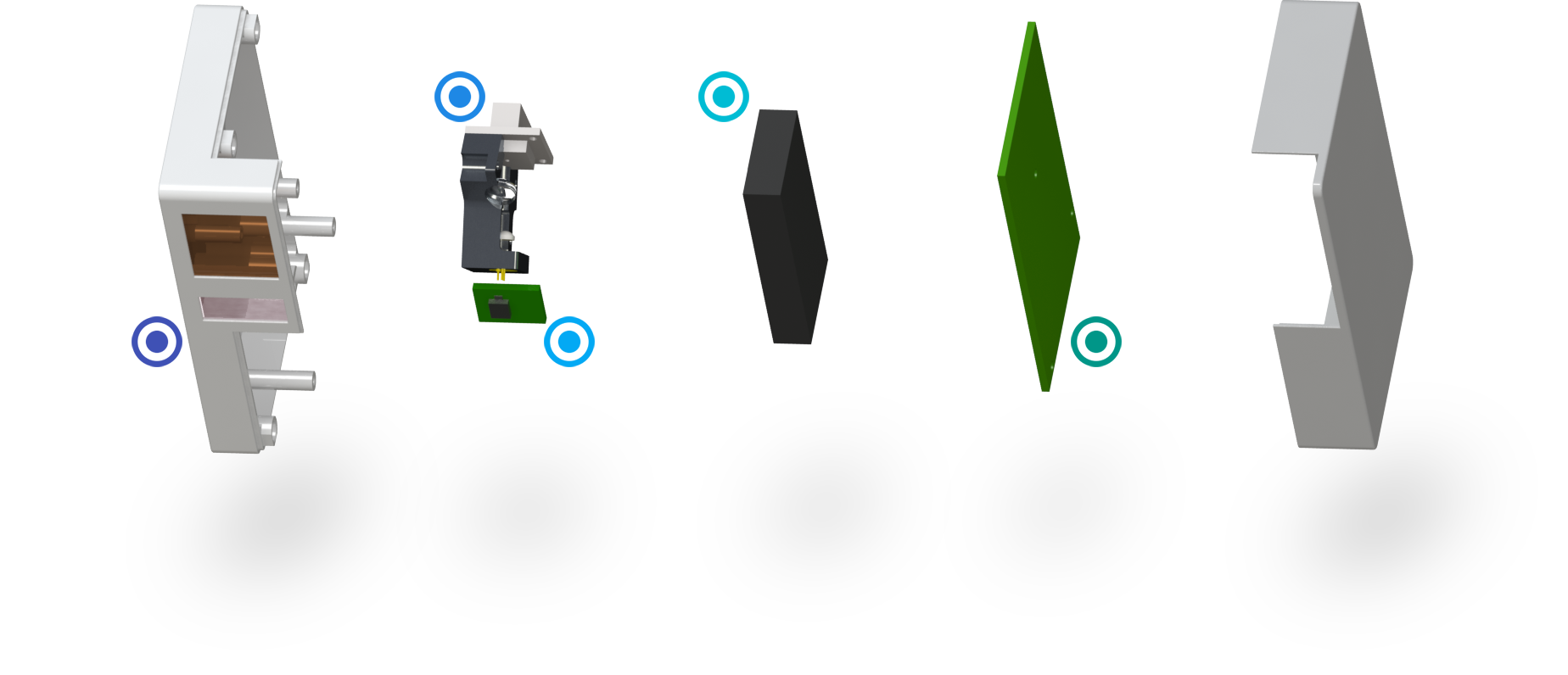 exploded view of Playzer device